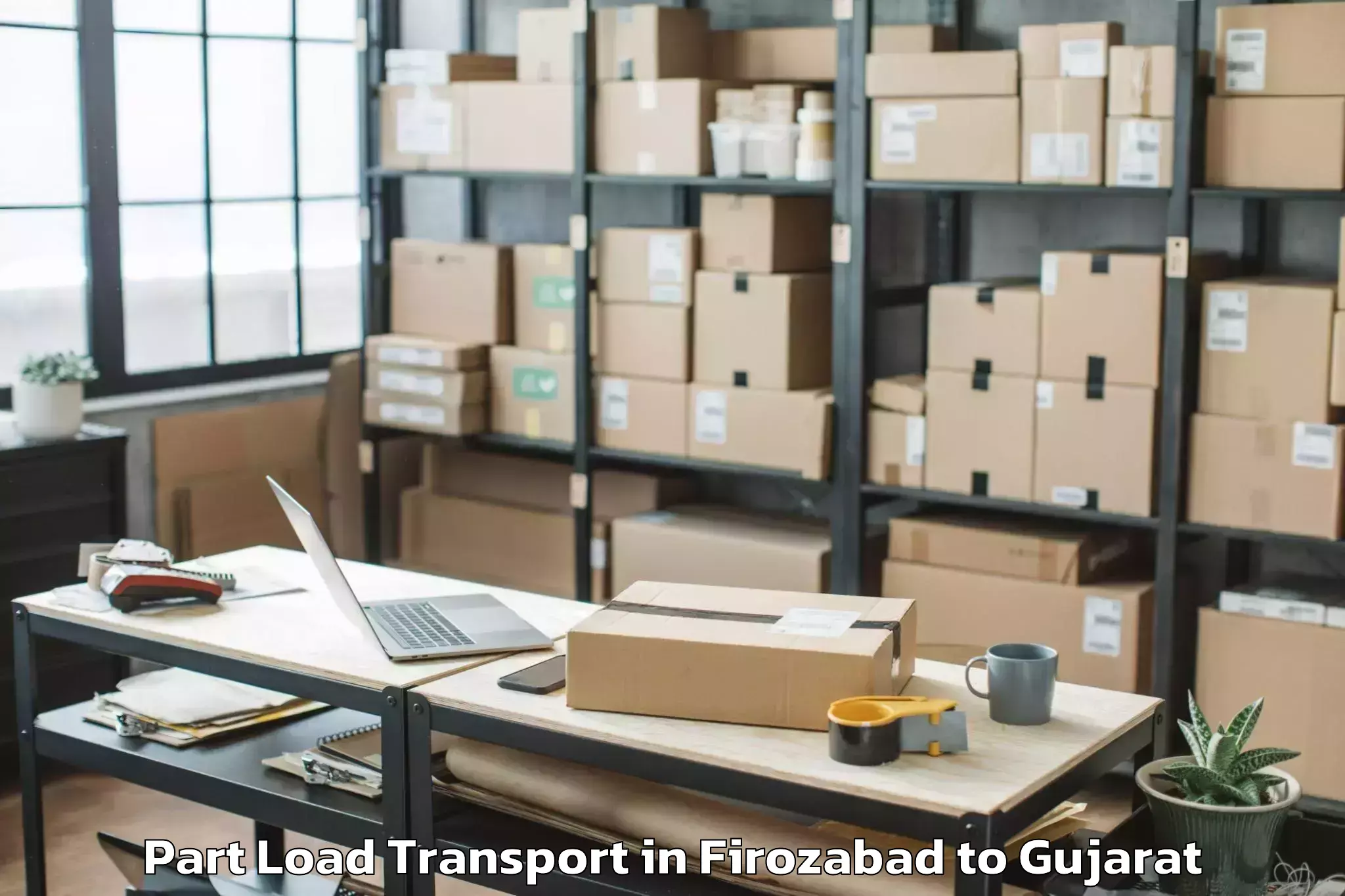 Affordable Firozabad to Anjar Part Load Transport